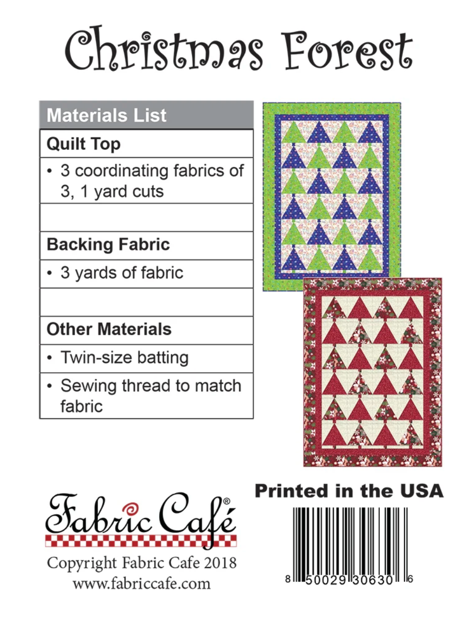Christmas Forest 3 Yard Quilt Pattern by Fabric Cafe