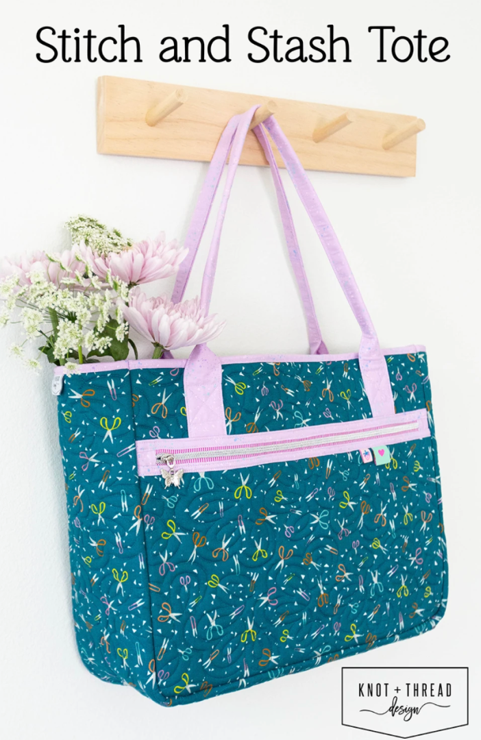 Stitch and Stash Tote Pattern by Knot and Thread