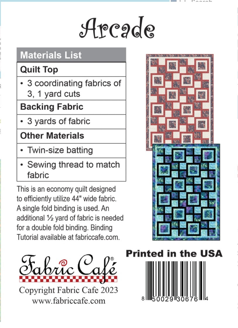 Arcade Pattern by Fabric Cafe