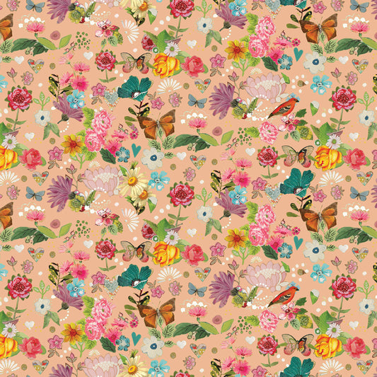 Sunshine Floral Peach by Benartex